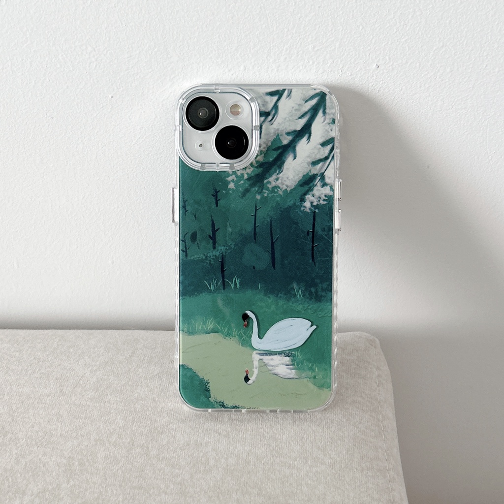 Ốp Điện Thoại TPU Hai Mặt Bảo Vệ Camera Chống Sốc Cho Apple IPhone 14 13 12 11 Pro Max