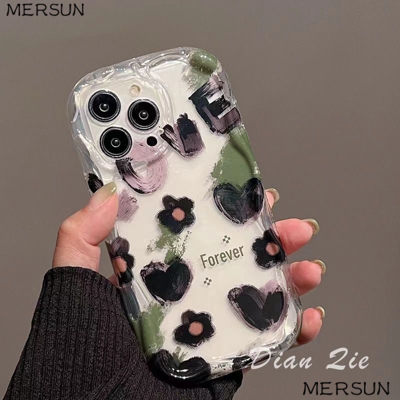 ✅Ốp Điện Thoại Trong Suốt Họa Tiết Hoa Xinh Xắn Dành Cho Iphone xsmax12 14Pro78