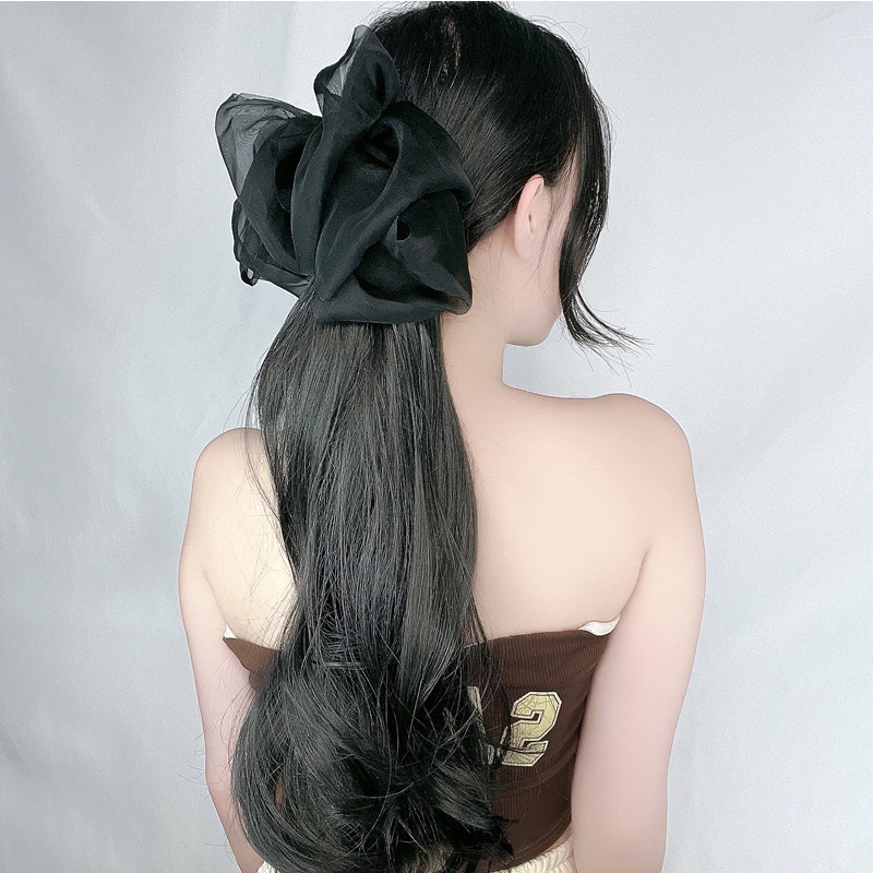 Tóc Giả Đuôi Ngựa Dài 45cm Màu Đen / Nâu