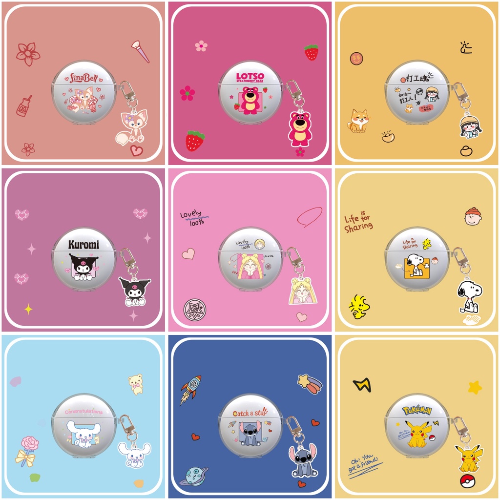 Cho OPPO Enco Buds 2 ốp tai ng Case Vỏ Vỏ Bảo Vệ Hộp Đựng Tai Nghe Hình Ngôi Sao