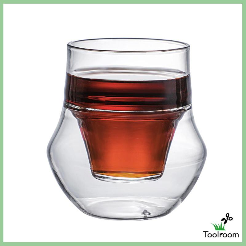 Cốc Uống Cà Phê Hai Lớp Bằng Kính Trong Suốt Dùng Cho Quán Bar / Gia Đình