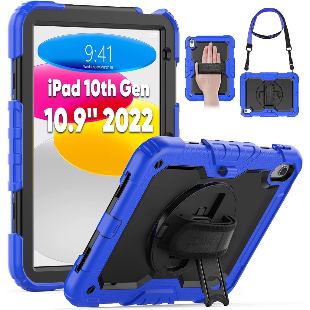 Ốp Máy Tính Bảng Chống Sốc Có Dây Đeo Cho iPad 10th Gen 2022 Air 5 / Air 4 / Air 3 / Air 2 Pro 9.7