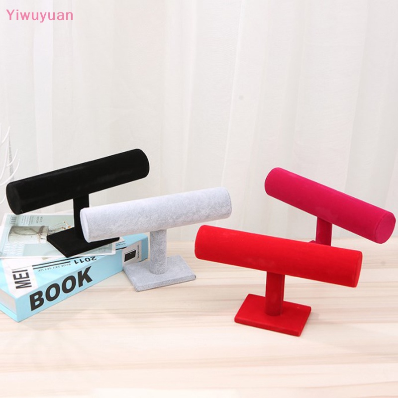 < Yiwuyuan > Giá Đỡ Trưng Bày Trang Sức / Đồng Hồ / Vòng Tay Chữ T Chất Liệu Nhung Cao Cấp Mới