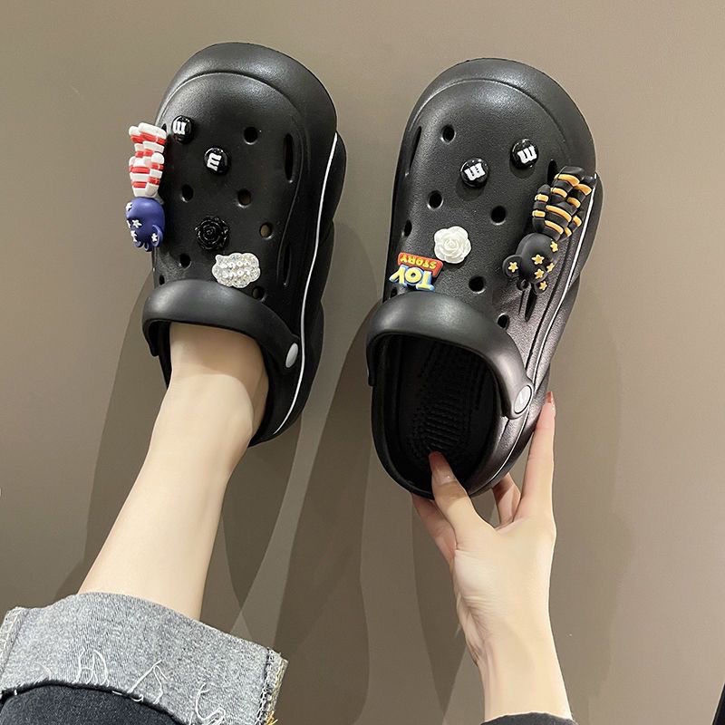 Dép Sandal Đế Dày Chống Trượt Thiết Kế Đục Lỗ Thời Trang Mùa Hè Cho Nữ AA4410