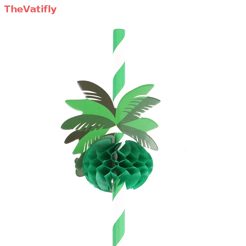 Bộ 10 Ống Hút Giấy Hình Tổ Ong Có Thể Phân Hủy Dùng Trang Trí Cocktail