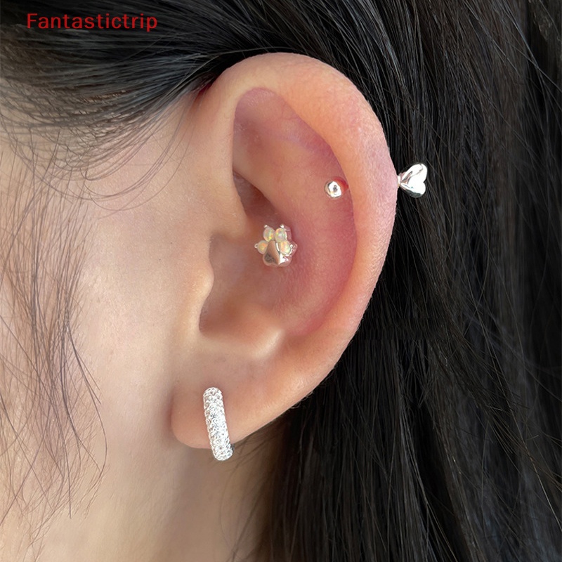 1 Đôi Bông Tai Hình Trái Tim Ngôi Sao Thời Trang Dành Cho Nữ