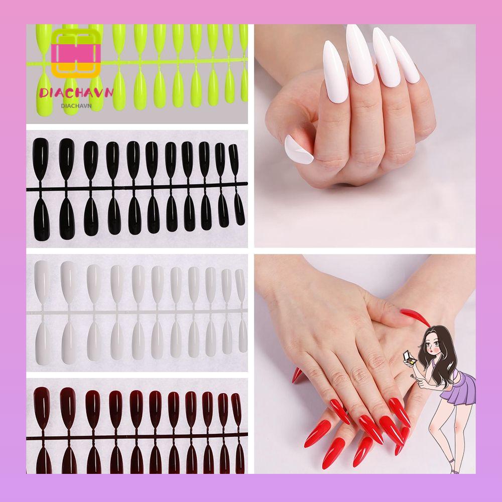 Set 24 Móng Tay Giả Nối Dài Che Phủ Toàn Diện