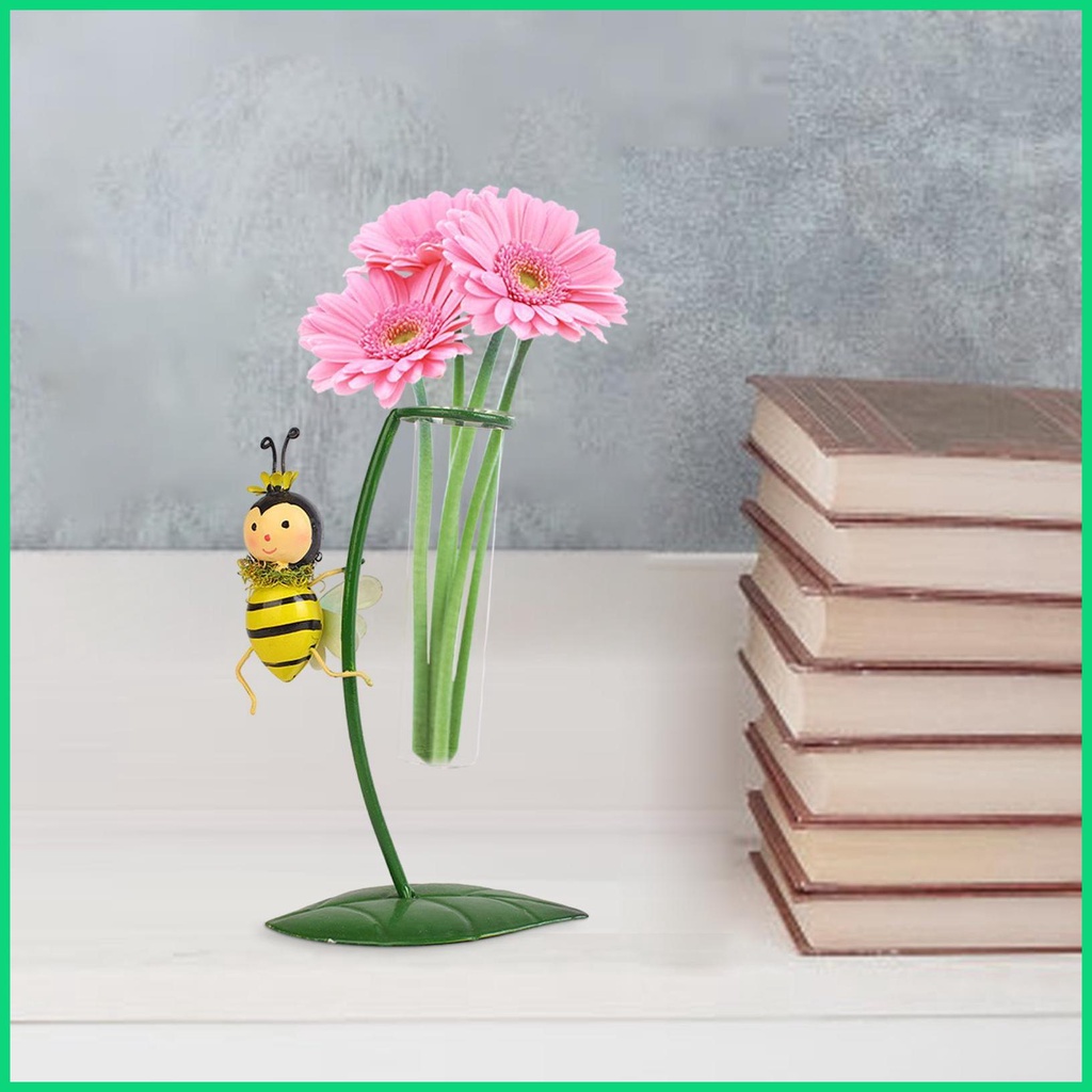 Bình Hoa Dạng Ống Nghiệm Với Khung Sắt Nghệ Thuật Trang Trí Nhà Cửa / Sân Vườn / Tiệc Cưới