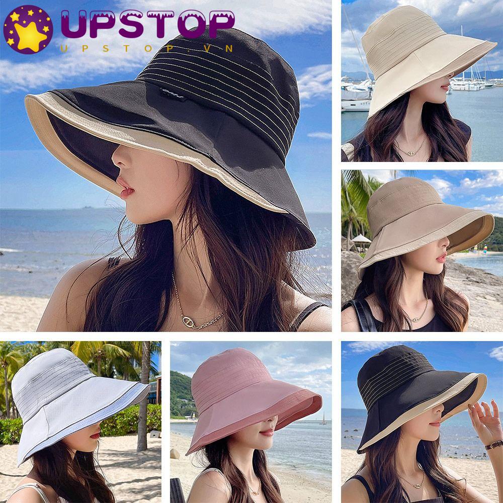 Mũ Bucket Panama Chống Nắng Gấp Gọn Di Động Cho Nữ