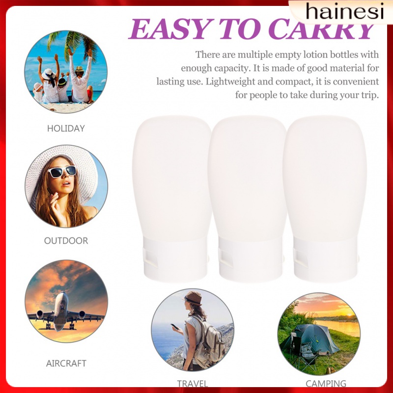 Set 4 Chai Rỗng Dạng Bóp Đựng Dung Dịch Mỹ Phẩm Có Nắp Đậy Tiện Dụng