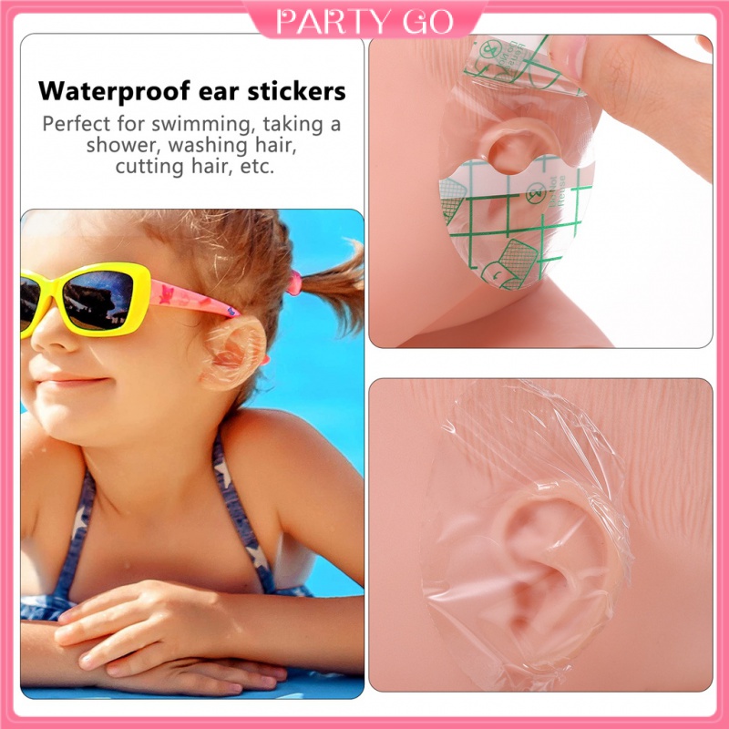 Set 20 / 60 Miếng Dán Tai Chống Thấm Nước Thoải Mái Bảo Vệ Tai Dùng Một Lần Cho Bé