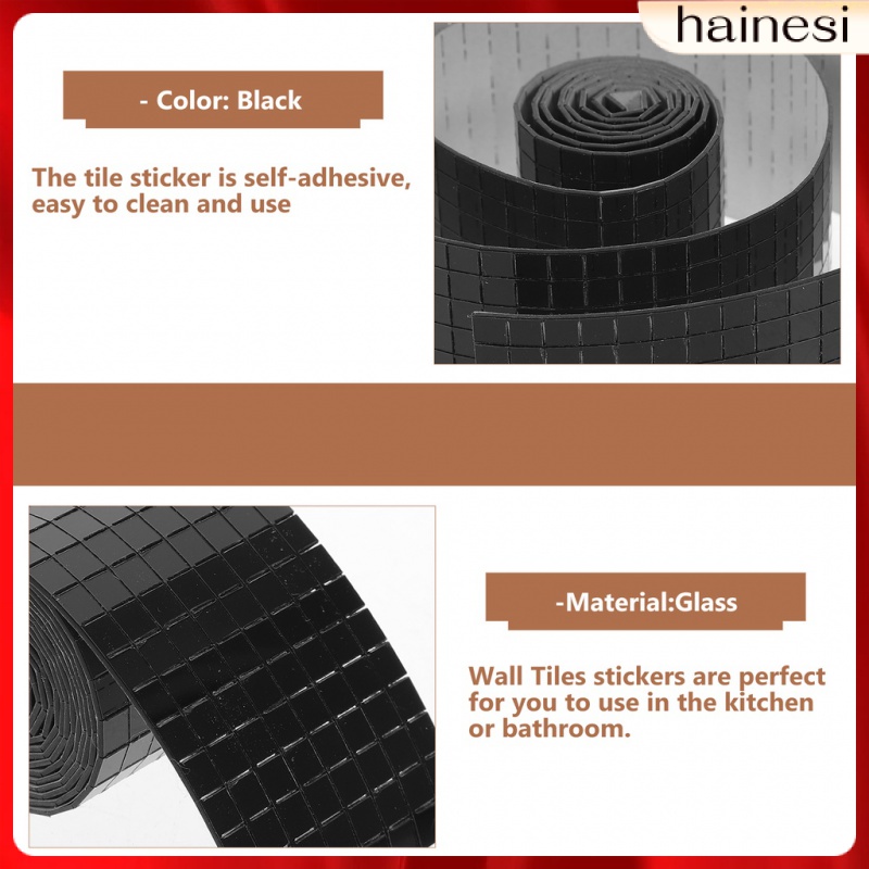 6 Cuộn Sticker Dán Tường Hình Vuông Tráng Gương Dùng Trong Nhà Bếp