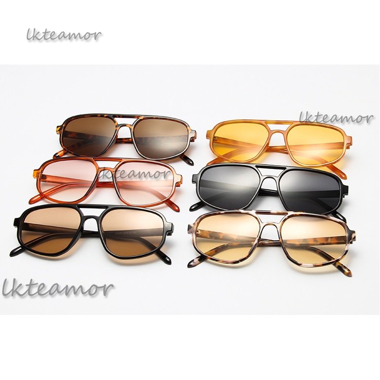 Kính Mát Bản To Tròng Đôi Màu Sắc Ngọt Ngào Thời Trang Cho Nữ