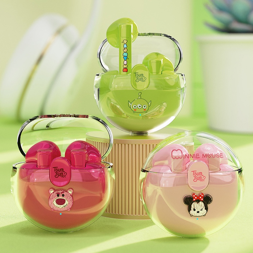 Tai Nghe Bluetooth TWS Hình Viên Thuốc Không Gian Gấu Pooh Dâu Tây Cho Bé Trai Và Bé Gái