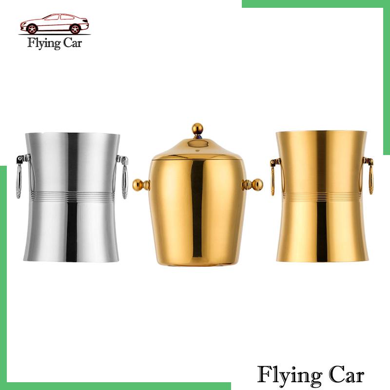 Xô Kim Loại Đựng Đá / Nước Uống Cách Nhiệt Có Nắp Đậy Dùng Cho Tiệc BBQ / Bar / Tiệc Tùng Lzdjfmy