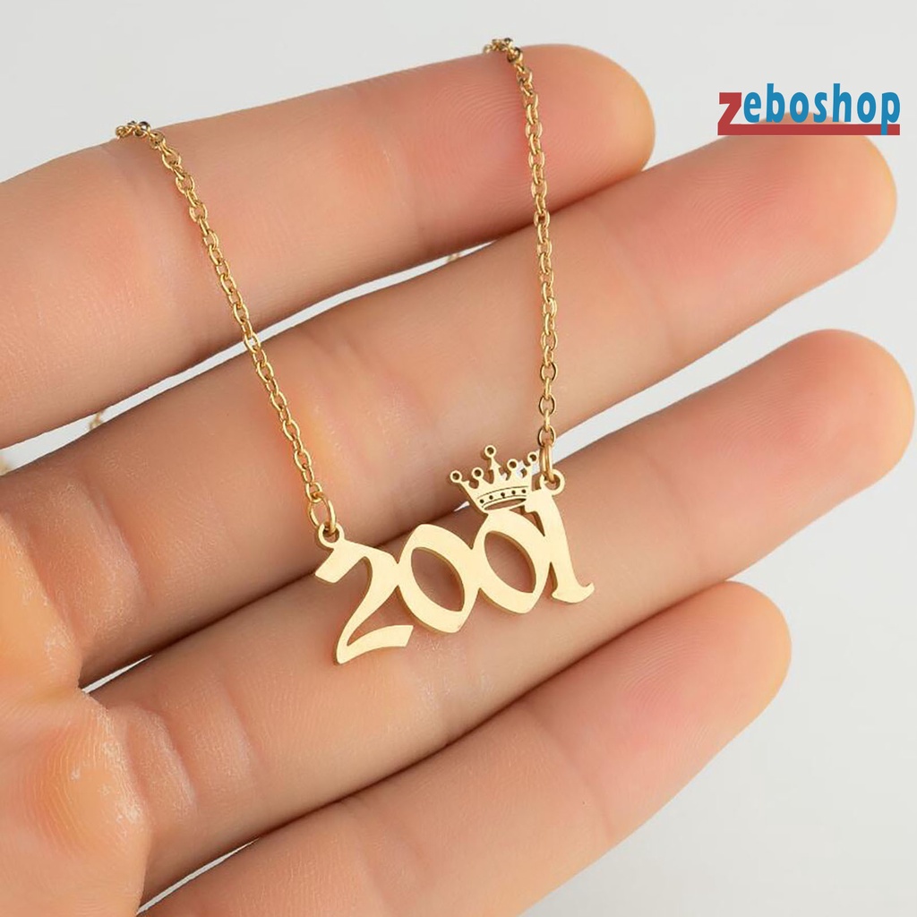 Vòng cổ Mặt Vương Miện Bằng Thép Không Gỉ Thời Trang Cho Nữ