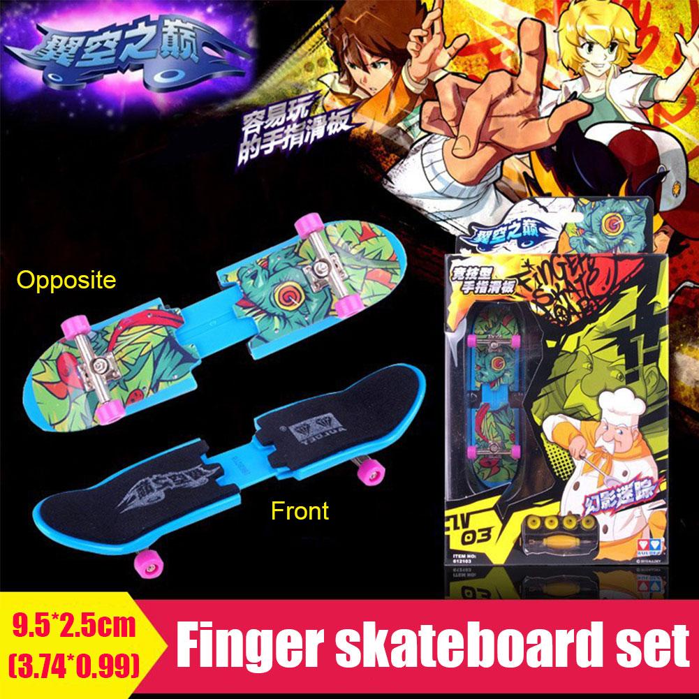 Bộ Ván Trượt Ngón Tay Mini Bằng Gỗ Kèm Vòng Bi Độc Đáo Cho Bé