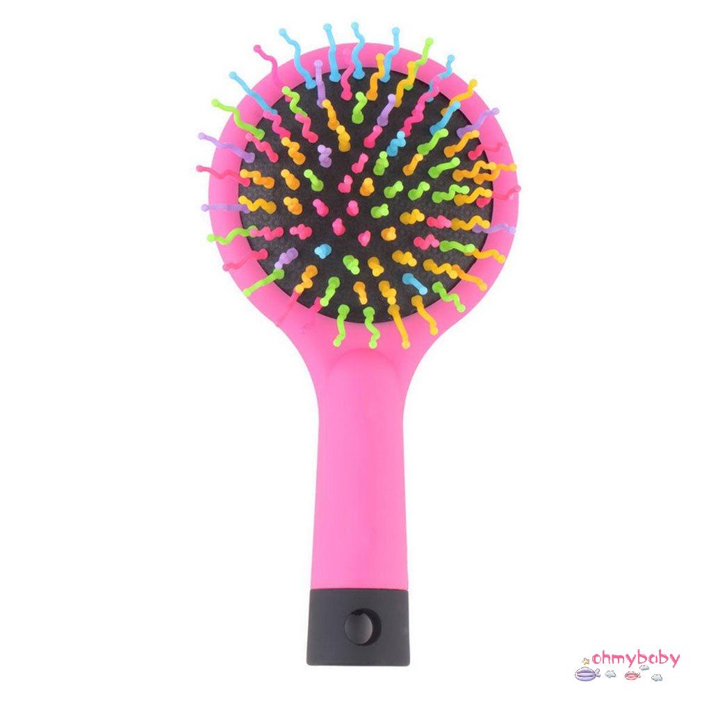 [Ready] 2015 Bán Chạy 1 Cầu Vồng Tập Chống Tĩnh Điện Detangler Uốn Tóc Thẳng Massage Lược Dụng Cụ Tạo Kiểu Có Gương [Z/6]