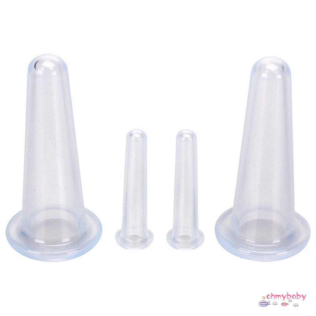 [InStock] 4 Cái/bộ Hút Mạnh Silicone Thân Giác Hơi Ly Chống Bào Chân Không Cup [Z/14]