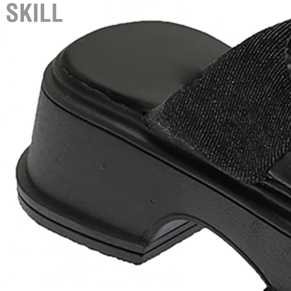 Skill Backless Platform Slides  Match Easily Durable Lightweight Silent Open Toe Sandals for Office School Party Business Outdoors Women