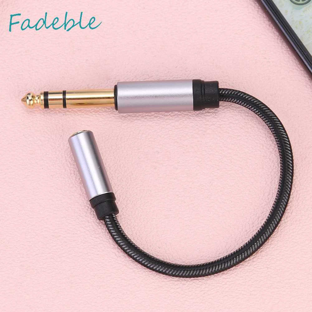 Dây Cáp Âm Thanh 0.2m Mạ Vàng Chuyển Đổi Đầu Cái 3.5mm Sang Đầu Đực 6.35mm