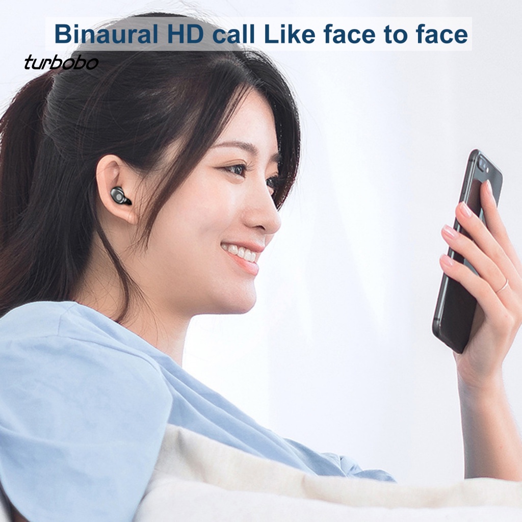 Tai Nghe Nhét Tai Bluetooth 5.1 Không Dây Cảm Ứng turbobo F9-13B Điện Thoại