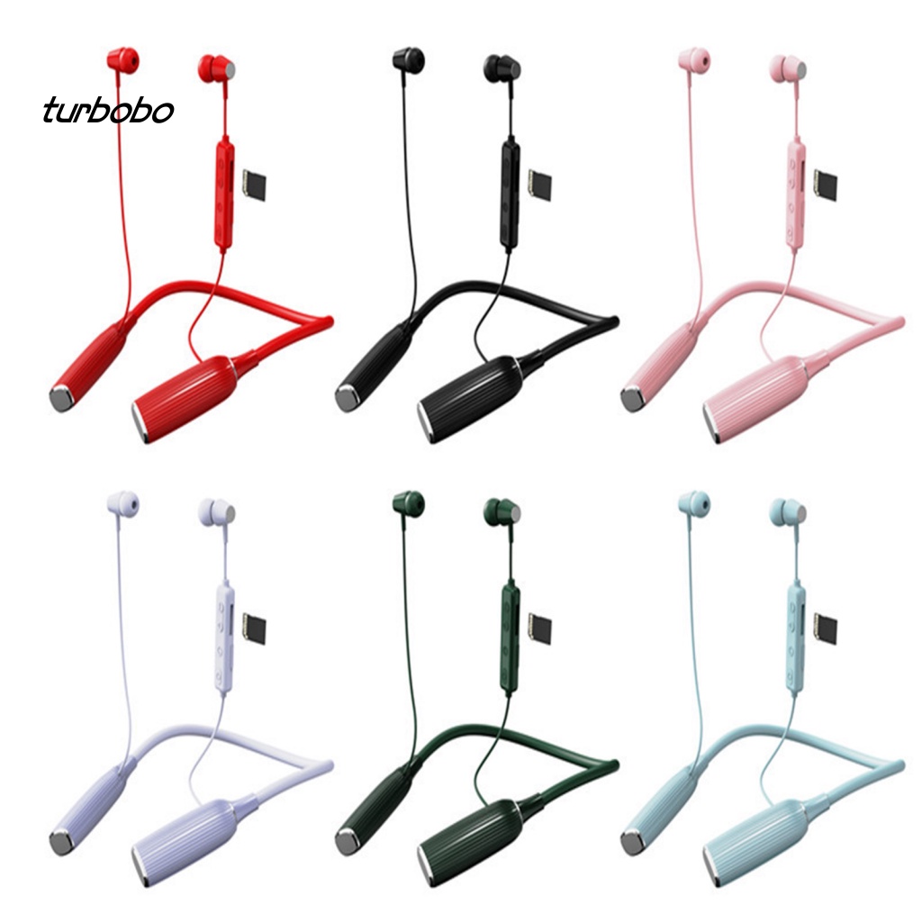 Tai Nghe Thể Thao Nhét Tai Đeo Cổ Hỗ Trợ Thẻ TF Kết Nối Bluetooth Và Phụ Kiện