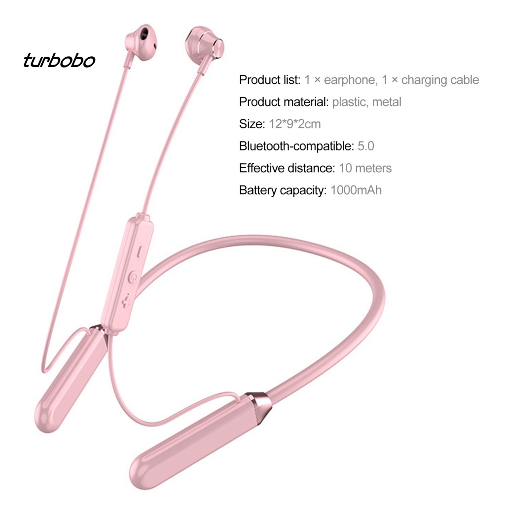 Tai Nghe Thể Thao Không Dây Đeo Cổ Chạy Pin Kép Kết Nối Bluetooth Có Thể Điều Chỉnh Dùng Khi Lái Xe