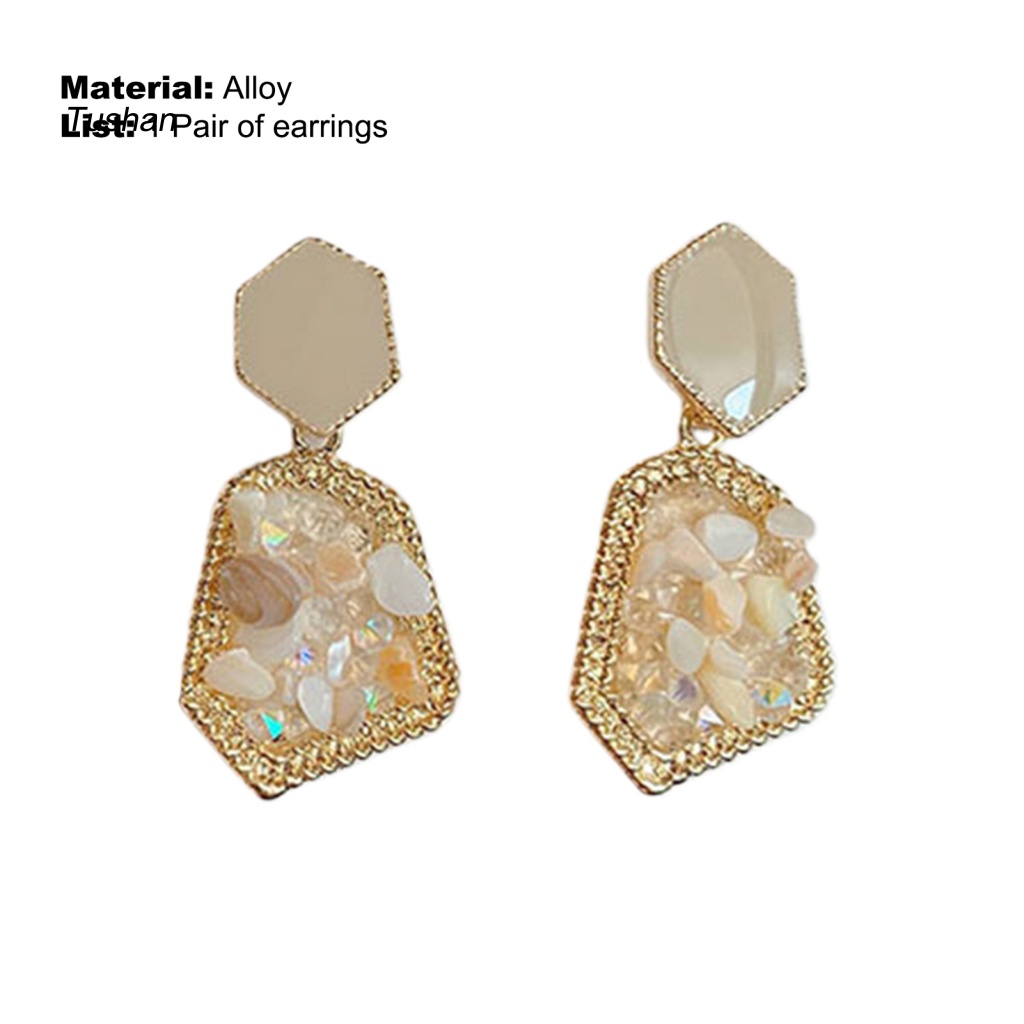 Bông Tai Giọt Nước Bằng Đá Tự Nhiên Phong Cách Retro