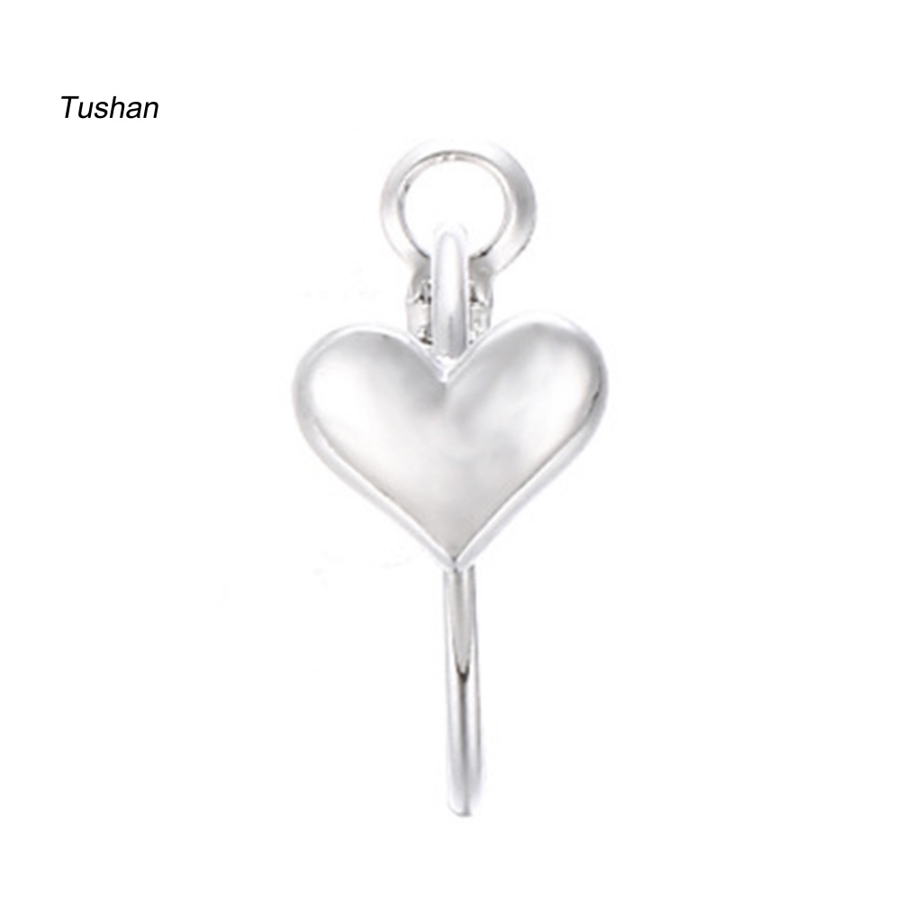 [Ts] 1 Khuyên Tai Hình Trái Tim Bề Mặt Mịn Mạ Điện Sáng Dành Cho Nữ Dự Tiệc