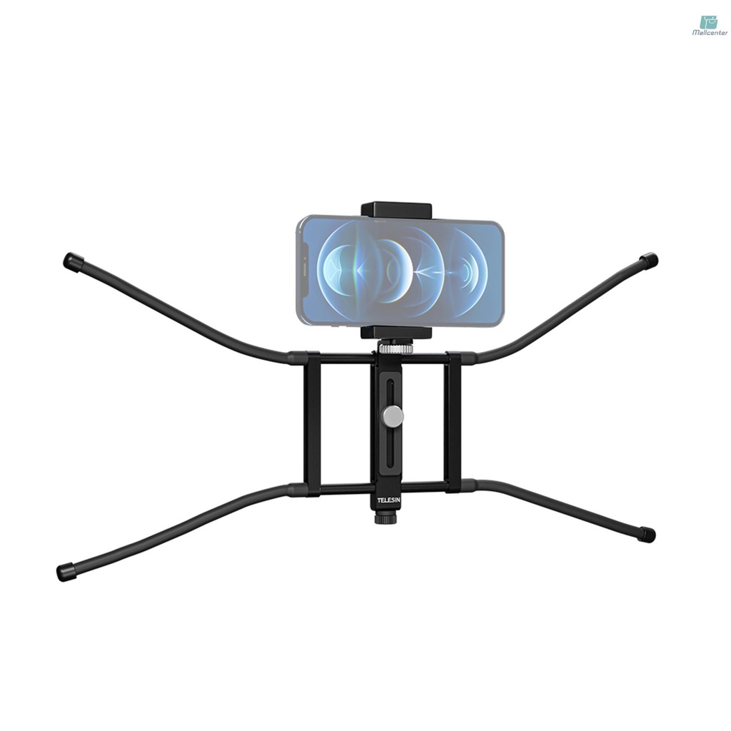 TELESIN Universal Fence Mount Aluminum Alloy Fence Bracket 300g Load Capacity with Phone Clip Sports Camera Mounting Adapter Storage Bag Climbing Buckle Replacement for   11/10/9/8 iPhone 14/13/12 Rec