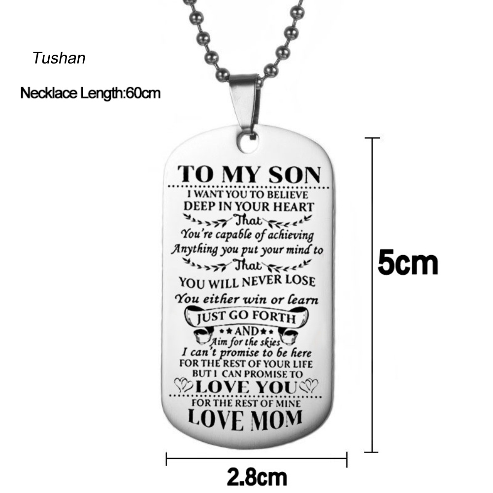 Vòng cổ Mặt Khắc Chữ To My Son Daughter Thời Trang