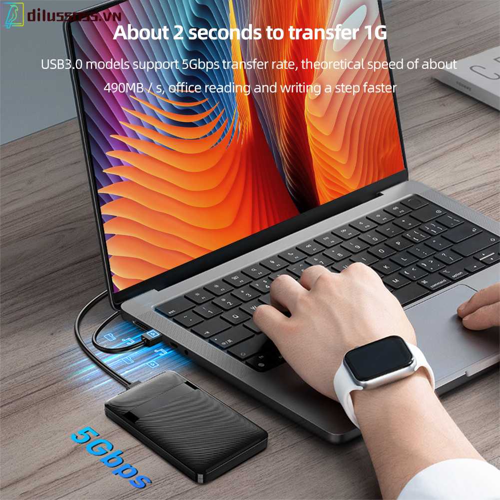 Hộp Đựng Ổ Cứng SSD 2.5 Inch 5 / 6Gbps SATA Sang USB3.0 / Type-C HDD
