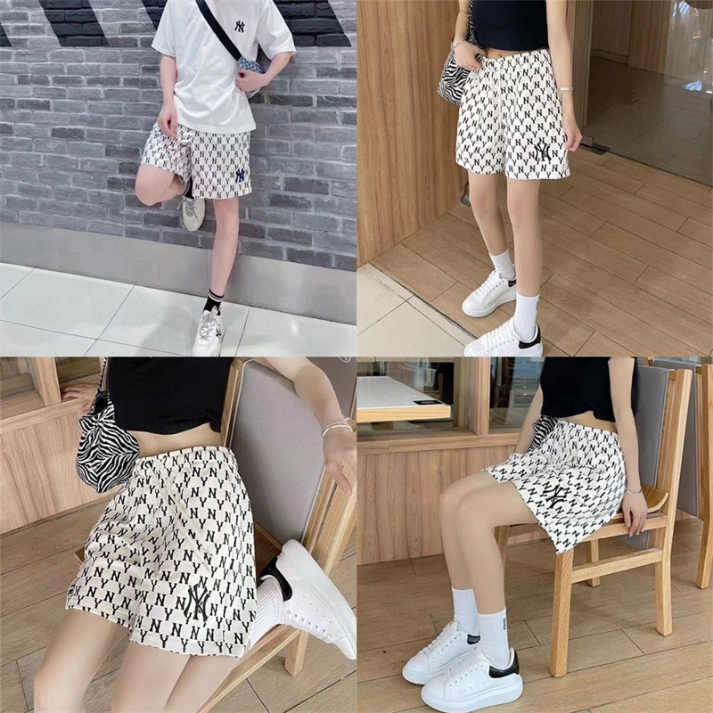 M &amp; L &amp; B &amp; Quần Short Len Thêu Nhãn Nhỏ Đọc Theo Xu Hướng Retro