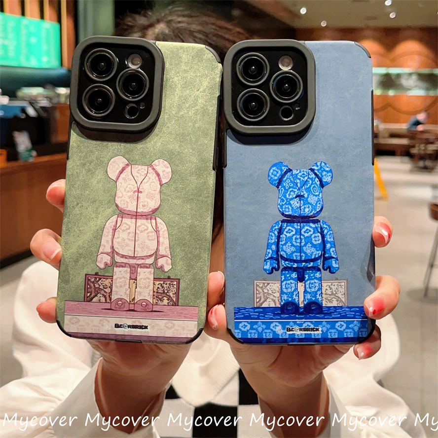 Ốp Điện Thoại Da Mềm Họa Tiết Gấu Hợp Thời Trang Cho iPhone 11 13 12 14 Pro Max X XR Xs Max 6 7 8 Plus