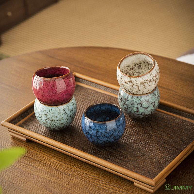 Ly Uống Trà Miệng Rộng Bằng Gốm Sứ Phong Cách Kung Fu