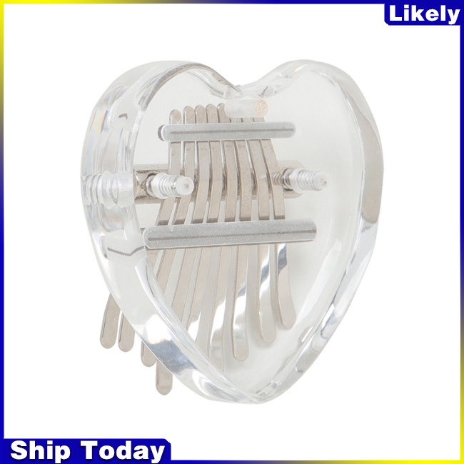 Đàn Kalimba Mini 8 Tông Hình Trái Tim / Oval Bằng Acrylic 8 Phím Nhỏ Gọn Dành Cho Người Mới Bắt Đầu
