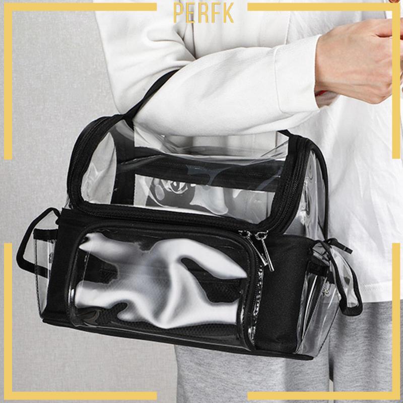 Túi Đựng Mỹ Phẩm Hai Ngăn Có Khóa Kéo Tiện Lợi