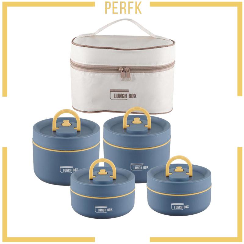 Set 4 Hộp Đựng Cơm Trưa Cách Nhiệt Dùng Cho Các Hoạt Động Ngoài Trời