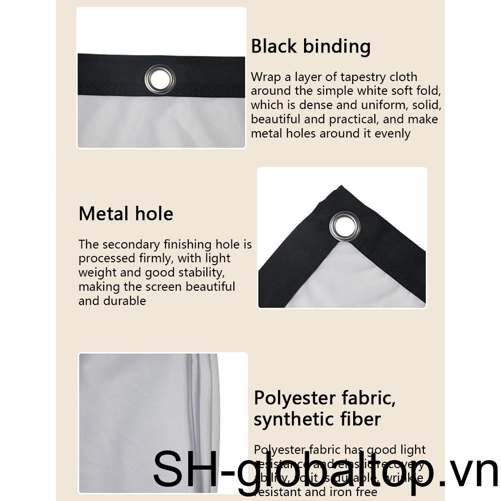 Màn Hình Máy Chiếu HD Góc Rộng 60inch Loại 1 Bằng Polyester Chống Ánh Sáng Gấp Gọn Tiện Lợi