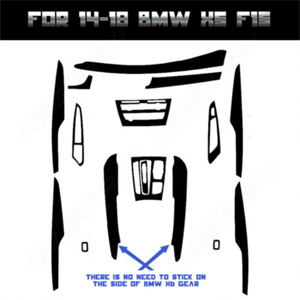 1 Bộ Miếng Dán 5D Trang Trí Nội Thất Xe Hơi BMW X5 F15 2014 2015
