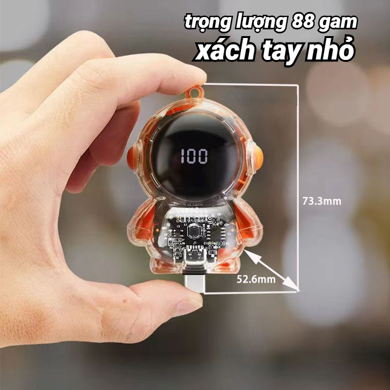 Phi hành gia Sạc dự phòng mini 1500mAh Sạc nhanh và dễ dàng mang theo mini power bank