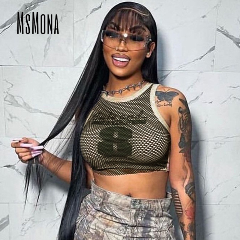 Áo Tank Top Sát Nách Cổ Tròn Màu Trơn In Chữ Thời Trang 2023 Quyến Rũ Cho Nữ