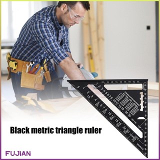 Angle Ruler Metric Aluminum Alloy Triangular Measuring Woodwork Speed Square Triangle Protractor [B/11]