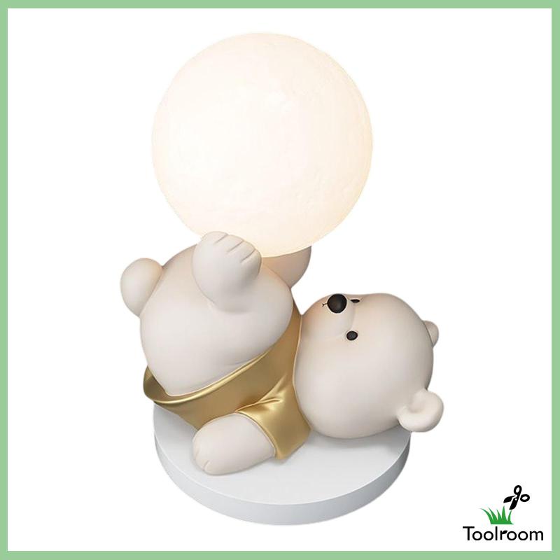 Đèn Ngủ Để Bàn Hình Gấu Đáng Yêu Có Cổng Sạc USB Trang Trí Nhà Cửa