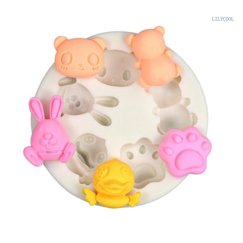 Khuôn Silicone Làm Bánh Kẹo Hình Thỏ / Vịt Đáng Yêu