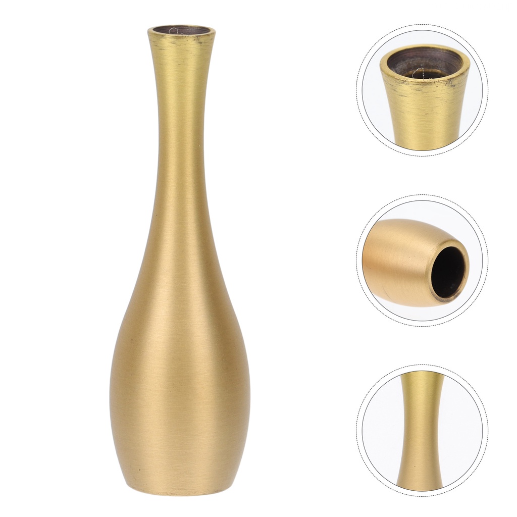 Bình Hoa Mini Bằng Hợp Kim Đồng Phong Cách Vintage Trang Trí Nhà Cửa