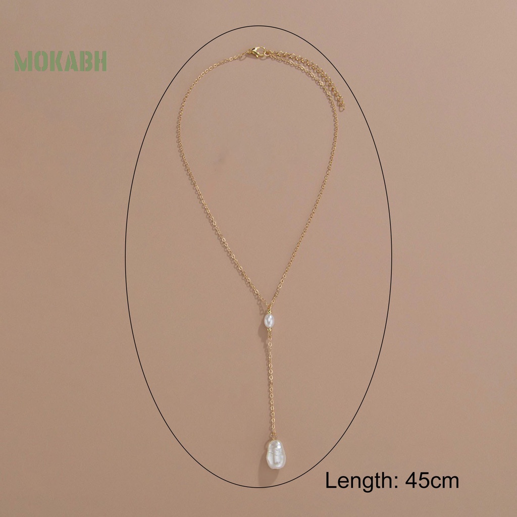 Vòng cổ Ngọc Trai Nhân Tạo Dáng Dài Dễ Điều Chỉnh Thời Trang Cho Nữ