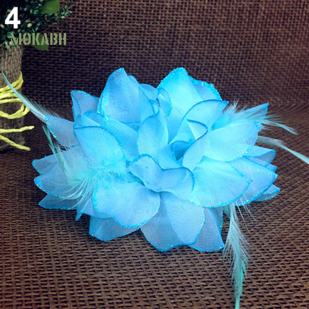 Băng Đô Cài Tóc Co Giãn Đính Hoa Trang Trí Dành Cho Cô Dâu