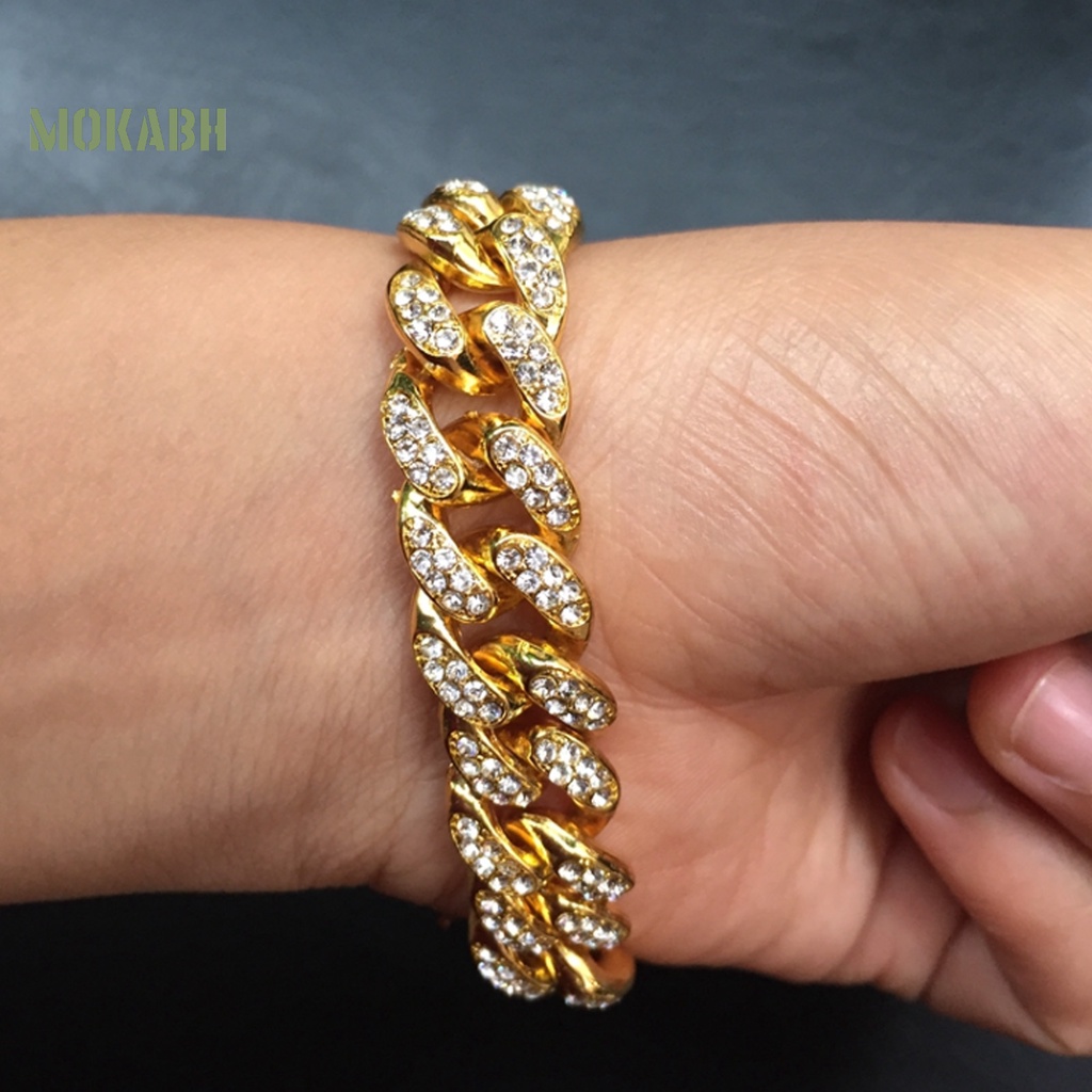 (Hot) Vòng Tay HợP Kim ĐíNh Đá KiểU DáNg Hip Hop